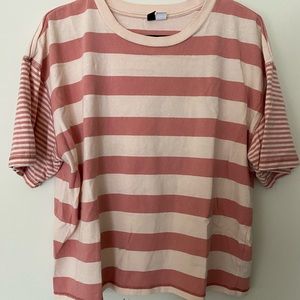 Urban Outfitters BDG pink stripe tee M